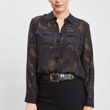 Silk Jacquard Utility Shirt