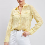 Silk Jacquard Utility Shirt