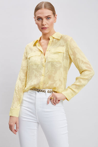 Silk Jacquard Utility Shirt Image 3
