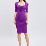 Ruched Mesh Dress