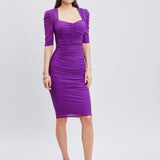 Ruched Mesh Dress