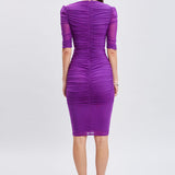 Ruched Mesh Dress
