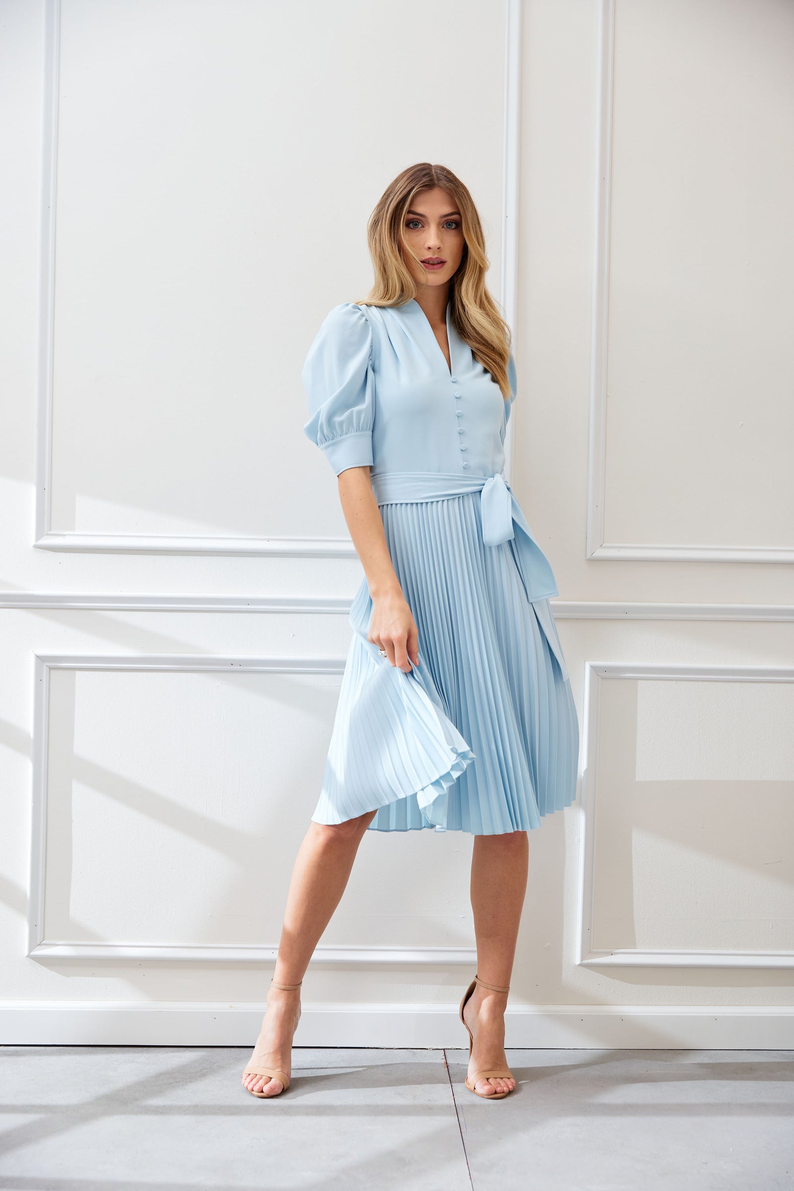 Pleated Contour Dress – Elie Tahari 