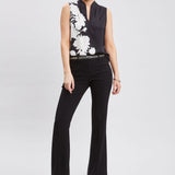 Midnight Garden Sleeveless Silk Top