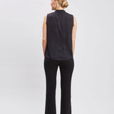 Midnight Garden Sleeveless Silk Top
