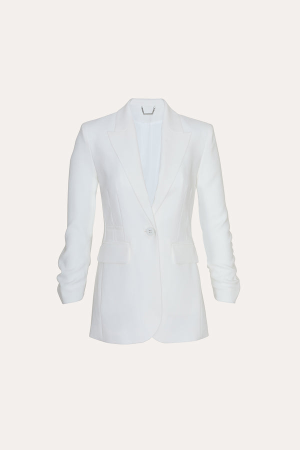 Ruched Sleeve Blazer