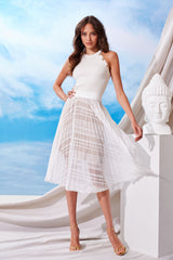 Pleated Lace Skirt