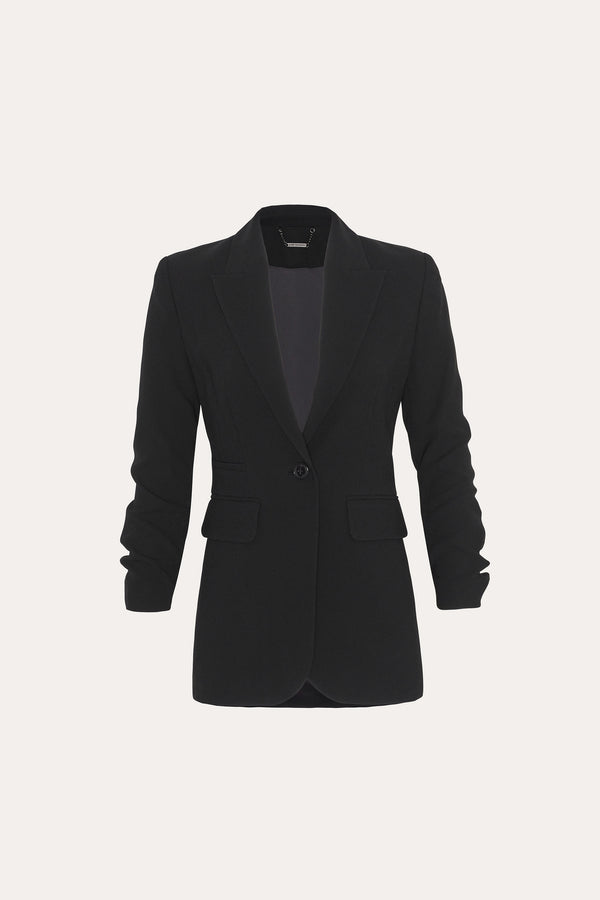 Ruched Sleeve Blazer