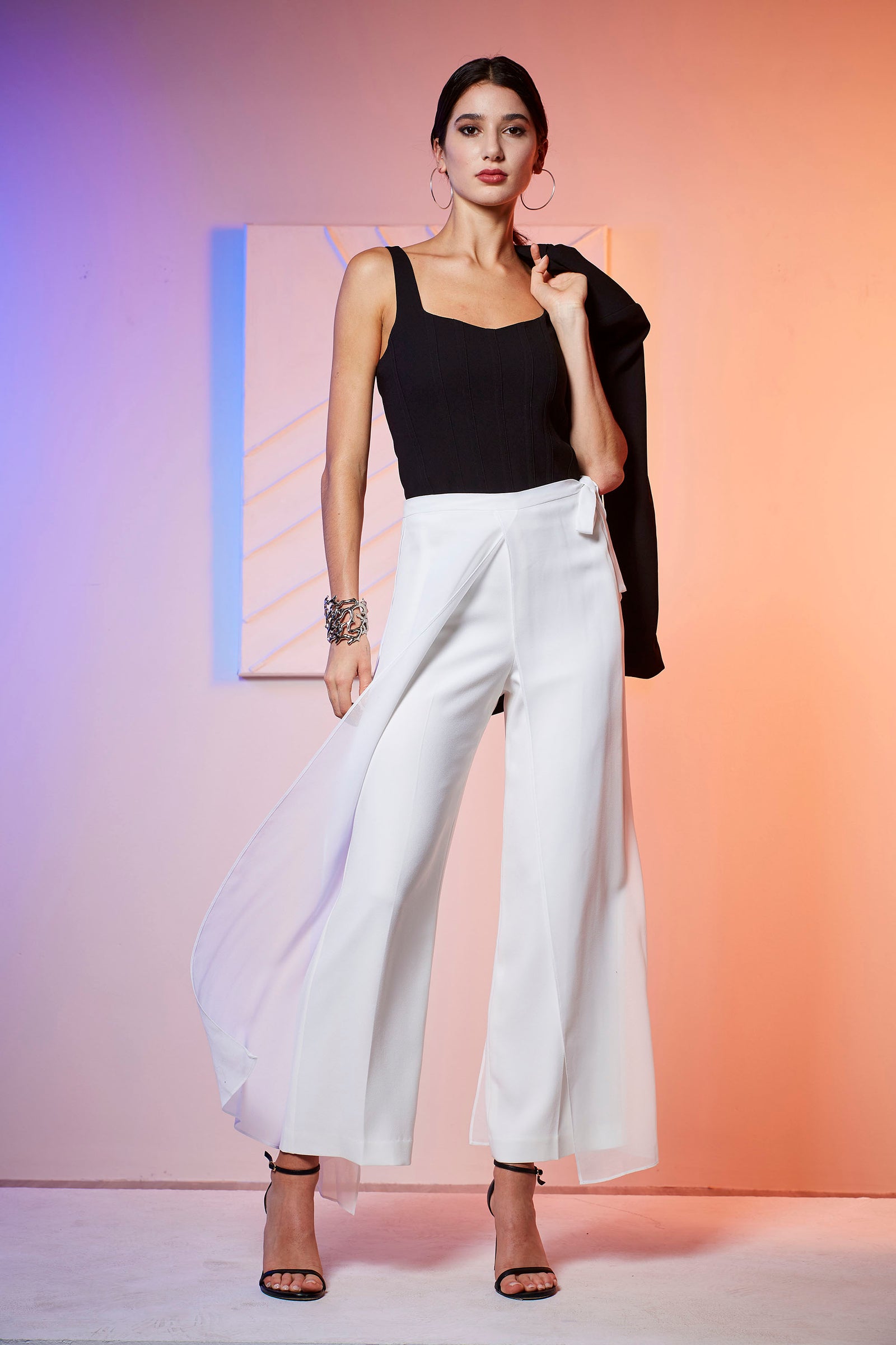 ELIE TAHARI オーバーレイパンツ