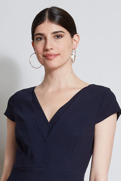 V-Neck Crepe Dress Image 4