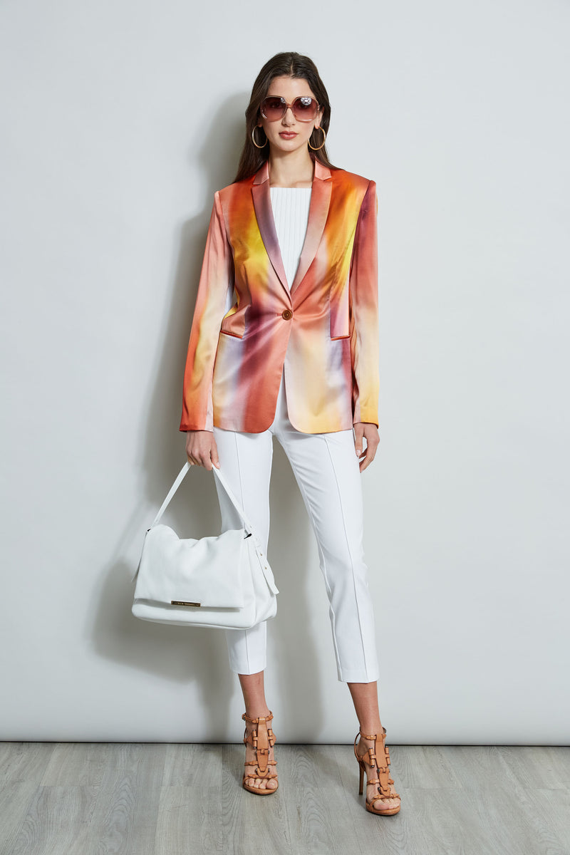 Ombre Silk Satin Blazer