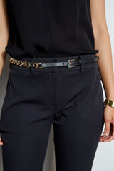 Gold Chain Belt - Black