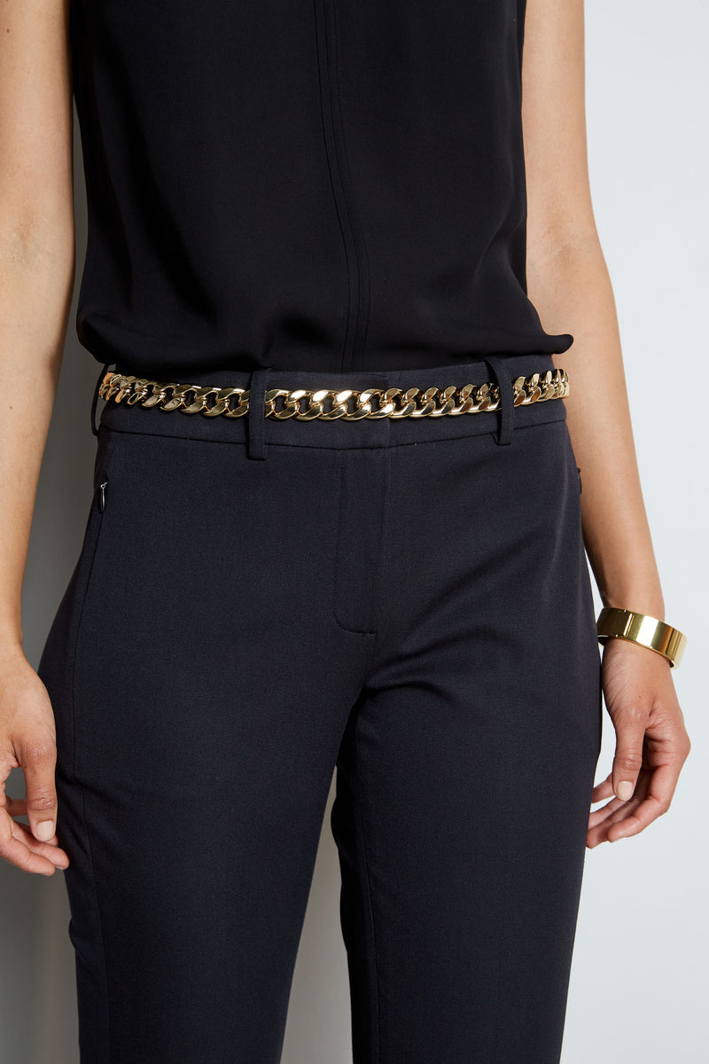 Gold Chain Belt - Black