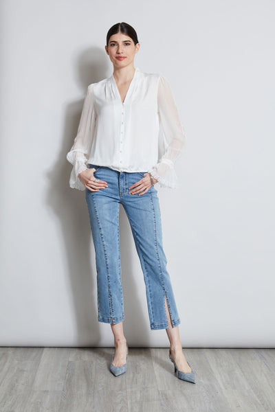 Embroidered Sleeve Blouson Shirt Image 2