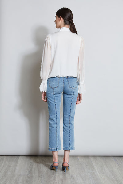 Embroidered Sleeve Blouson Shirt Image 5