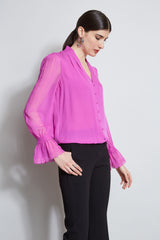 Embroidered Sleeve Blouson Shirt