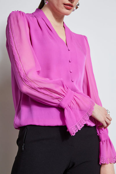 Embroidered Sleeve Blouson Shirt Image 6