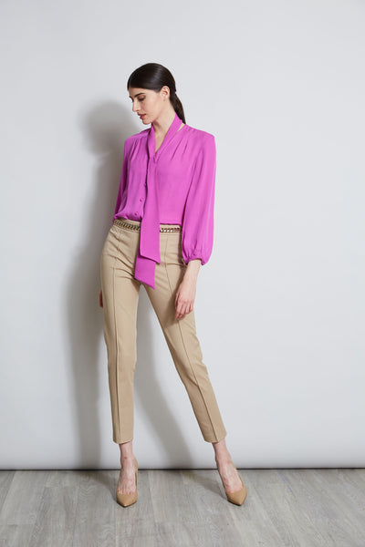 Silk Tie Button Shirt Image 4