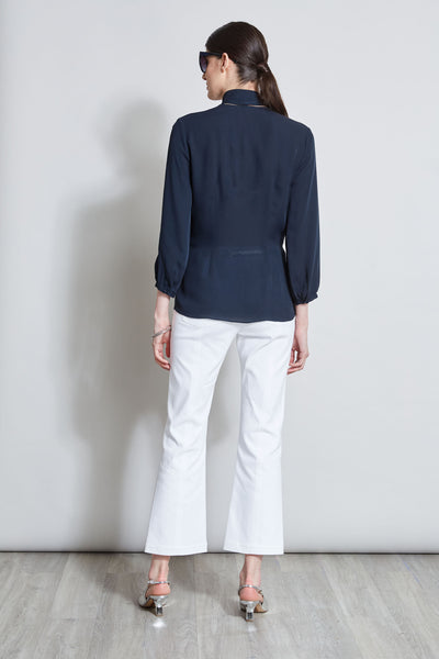 Silk Tie Button Shirt Image 6