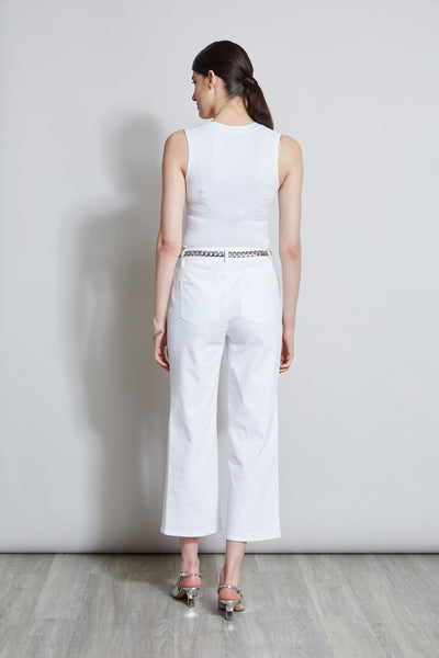 Rib Knit Scoop Tank Top Image 5