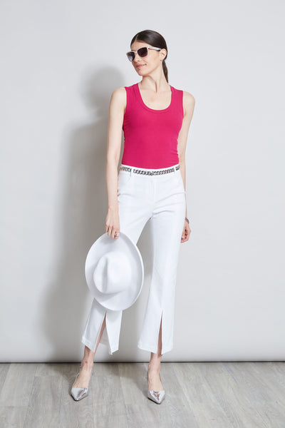 Rib Knit Scoop Tank Top Image 2