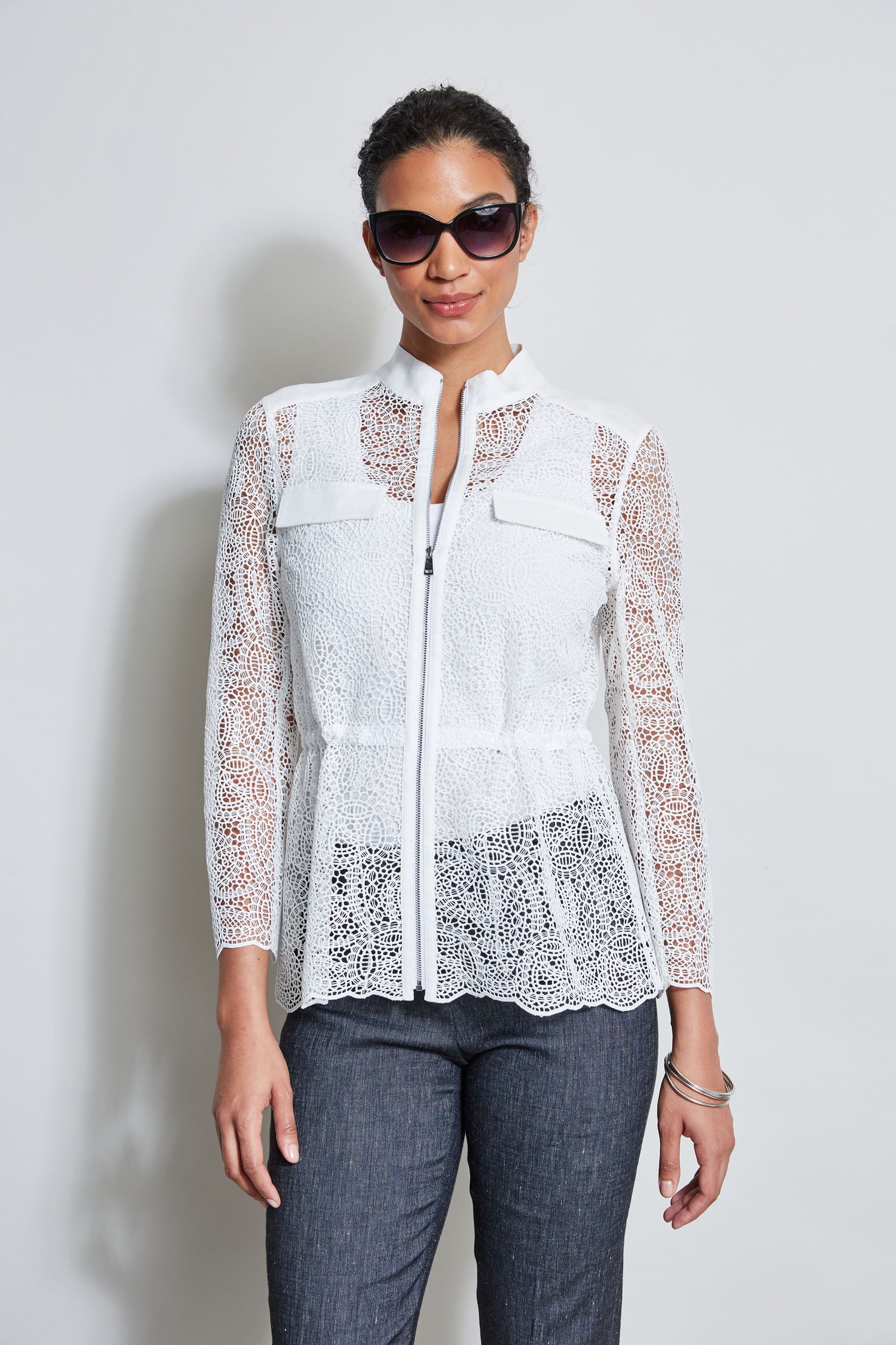 Lace Utility Jacket Elie Tahari