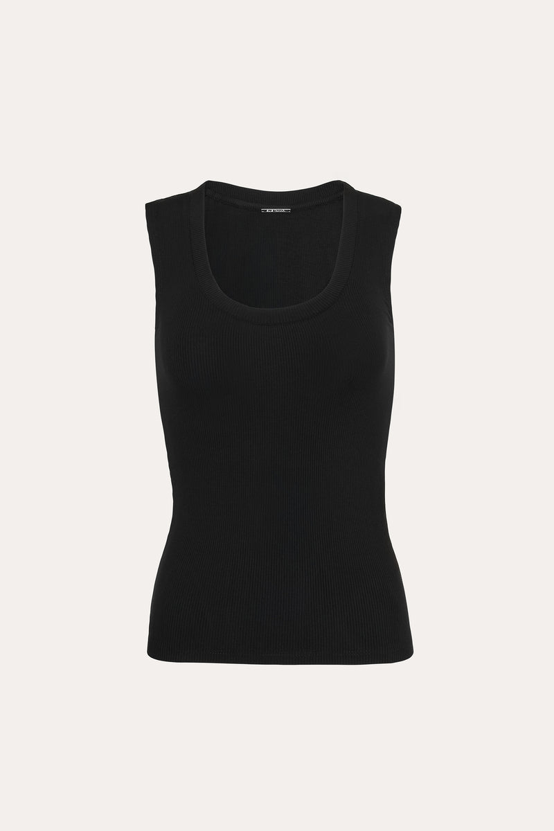 Rib Scoop Neck Knit