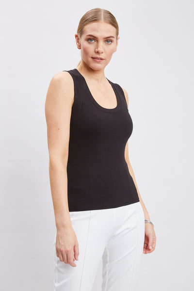 Rib Scoop Neck Knit Image 4