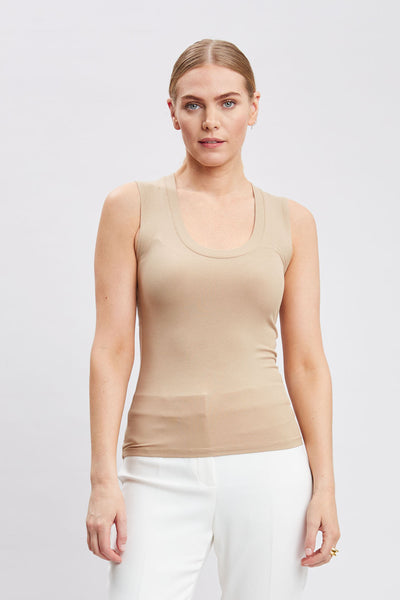 Rib Scoop Neck Knit Image 3