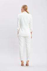 Ruched Sleeve Blazer