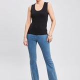 Rib Scoop Neck Knit