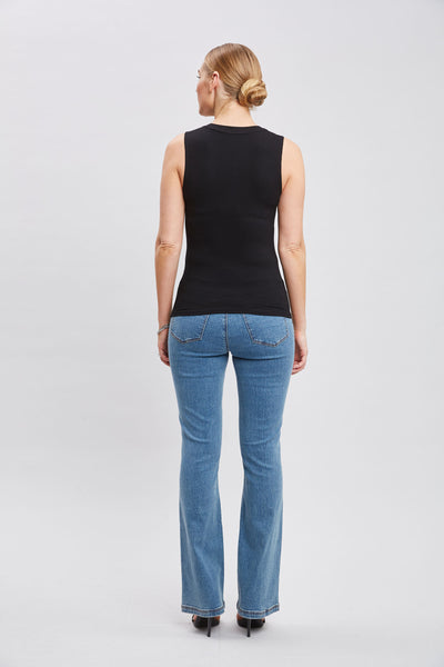 Rib Scoop Neck Knit Image 5
