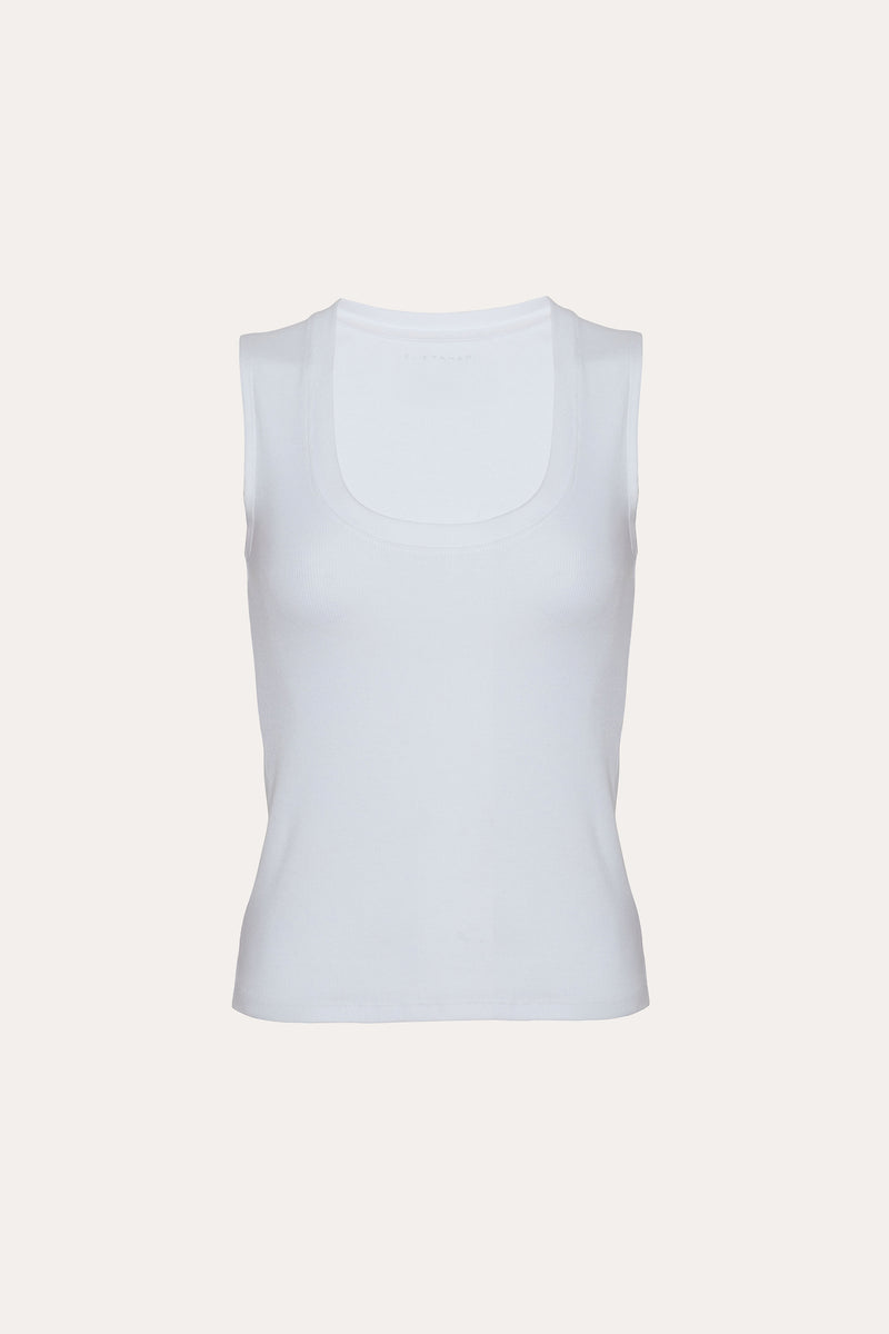 Rib Scoop Neck Knit
