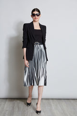 Contrast Pleated Skirt