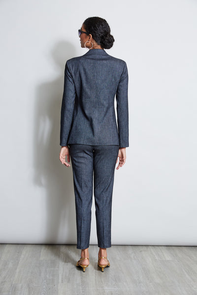 Linen Crest Button Blazer Image 5