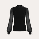 Chiffon Sleeve Knit