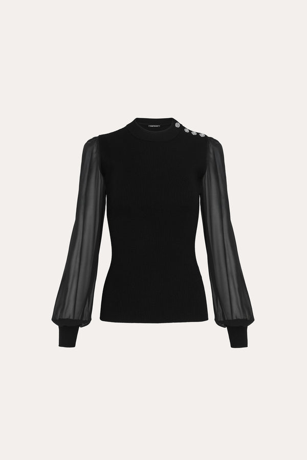 Chiffon Sleeve Knit