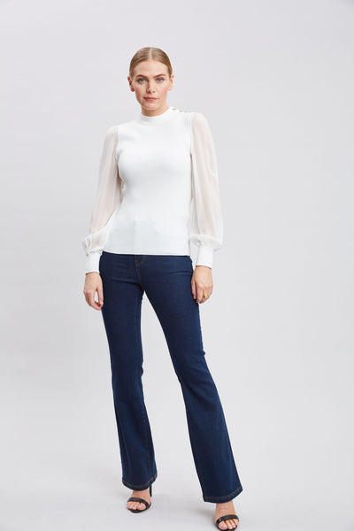 Chiffon Sleeve Knit Image 2