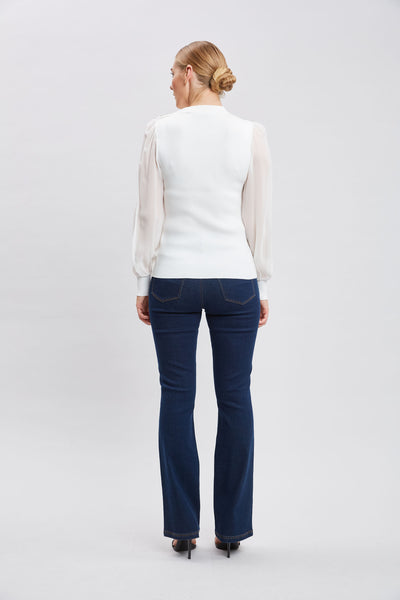 Chiffon Sleeve Knit Image 4