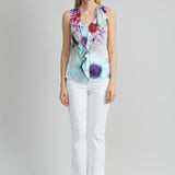 Silk Satin Fantasia Floral Shirt