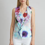 Silk Satin Fantasia Floral Shirt