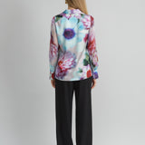 Mixed Media Silk Floral Shirt
