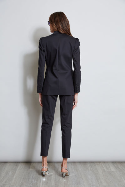 Pleat Shoulder Cotton Blazer Image 6
