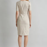 Short Sleeve Square Neck Cotton Dress