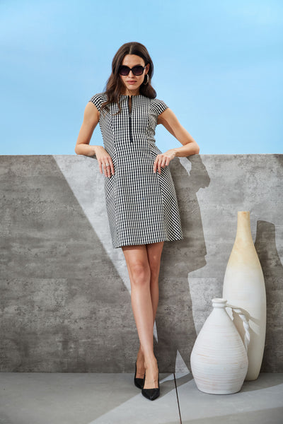 Gingham Fit & Flare Dress Image 2