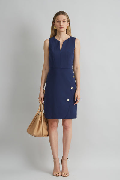 Contour Crepe Button Dress Image 1