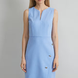 Contour Crepe Button Dress