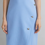 Contour Crepe Button Dress