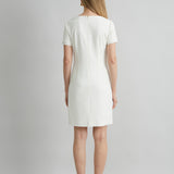 Short Sleeve Flower Applique Dress