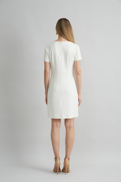 Short Sleeve Flower Applique Dress Image 4